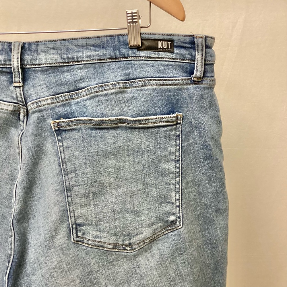 Kut From The Kloth 22W Rachael Fab Ab Mom Jeans High Rise Frayed Hems Stretch - Picture 7 of 12